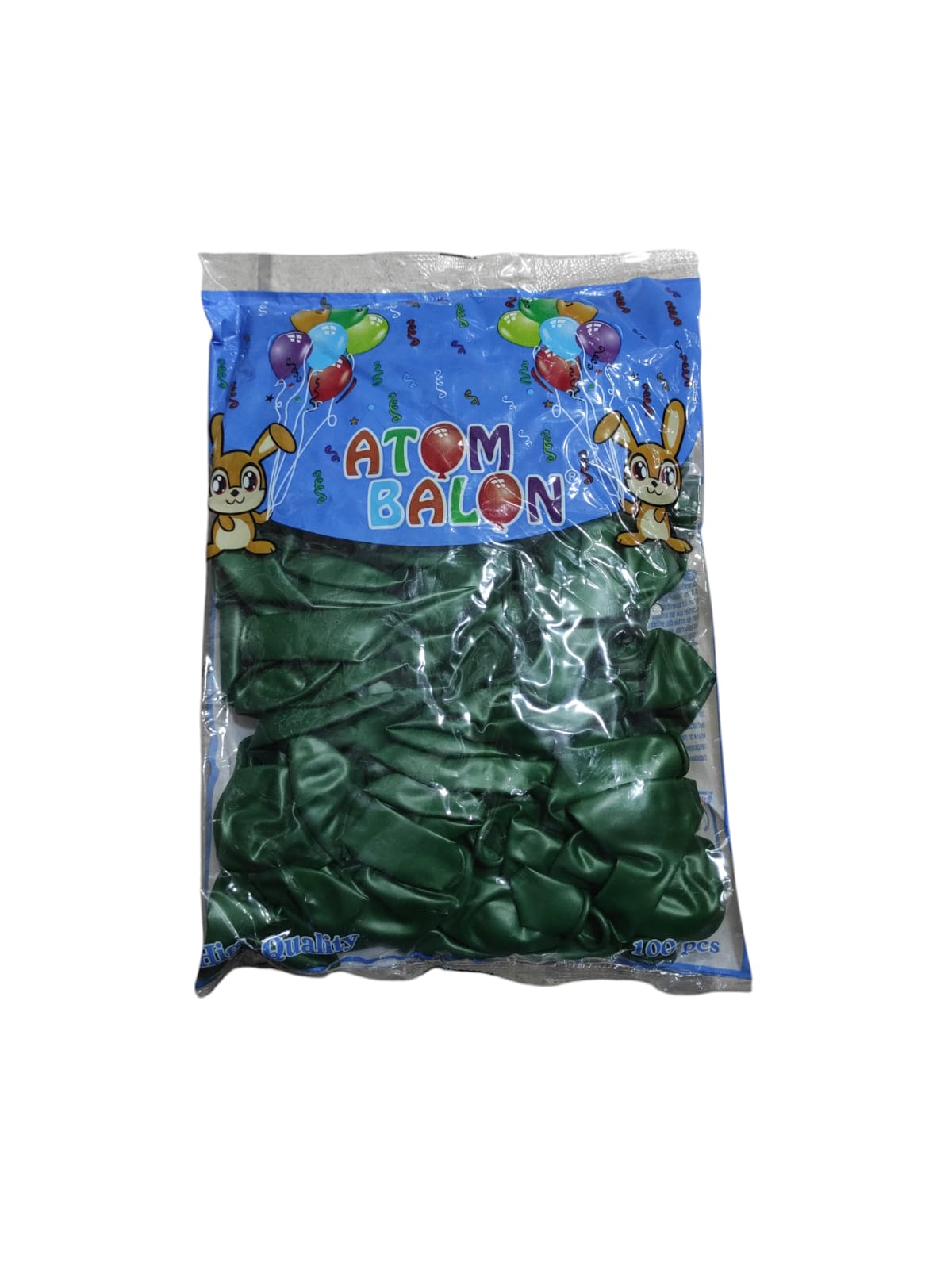 Atom Metalik Koyu Yeşil Balon 100 lü 12 İnç 